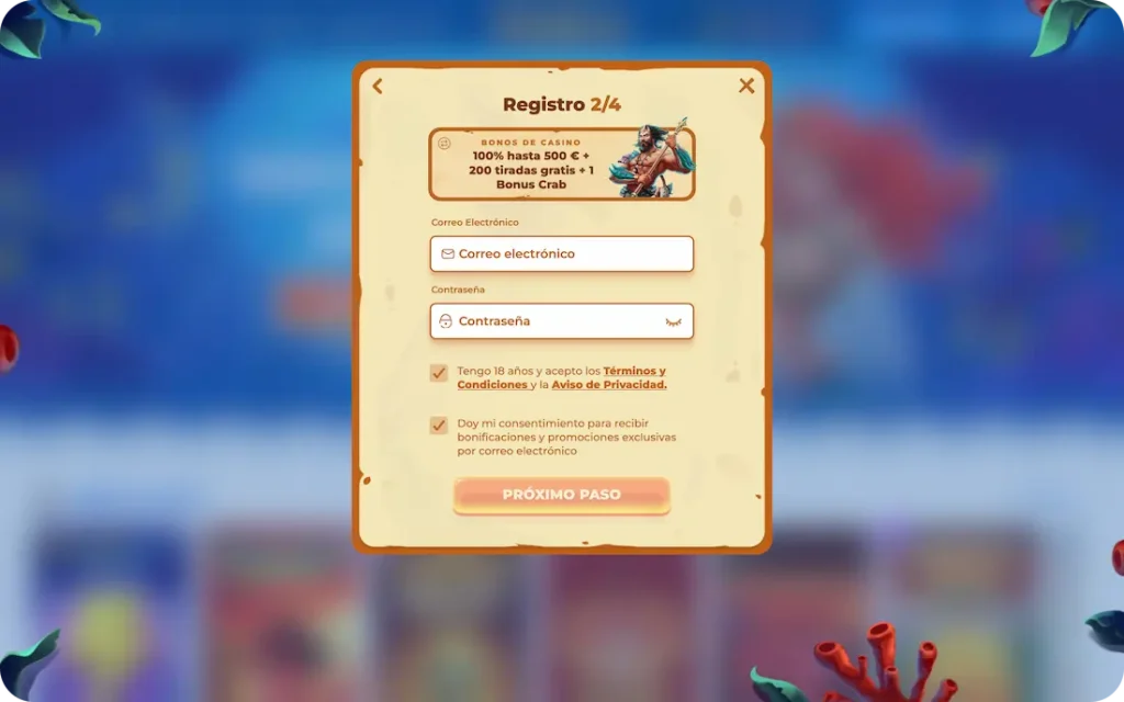 registro en el casino posido